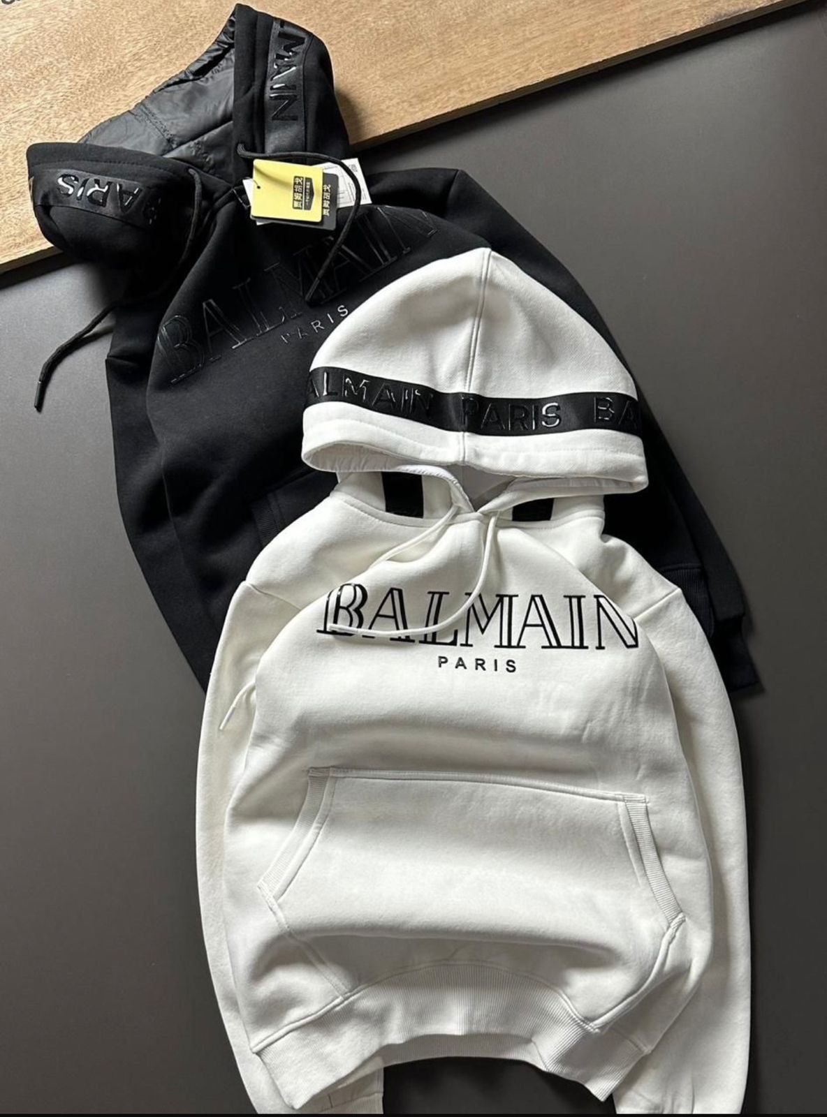 Thread Dori Winterwear Fleece Hoodie – White & Black [BM-1]