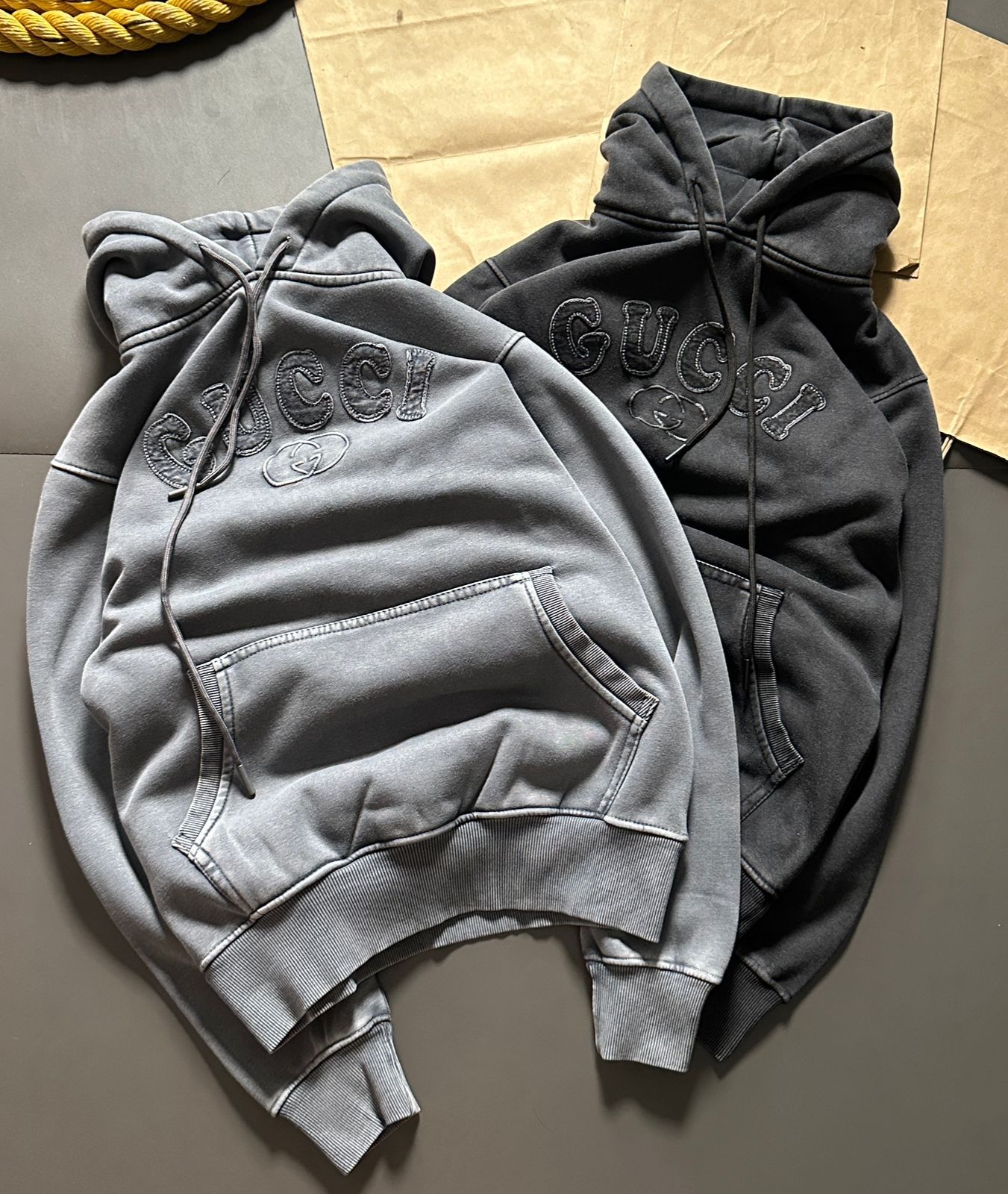 Thread Dori Men’s Classic Pullover Hoodies – Gray & Black [GC-1]