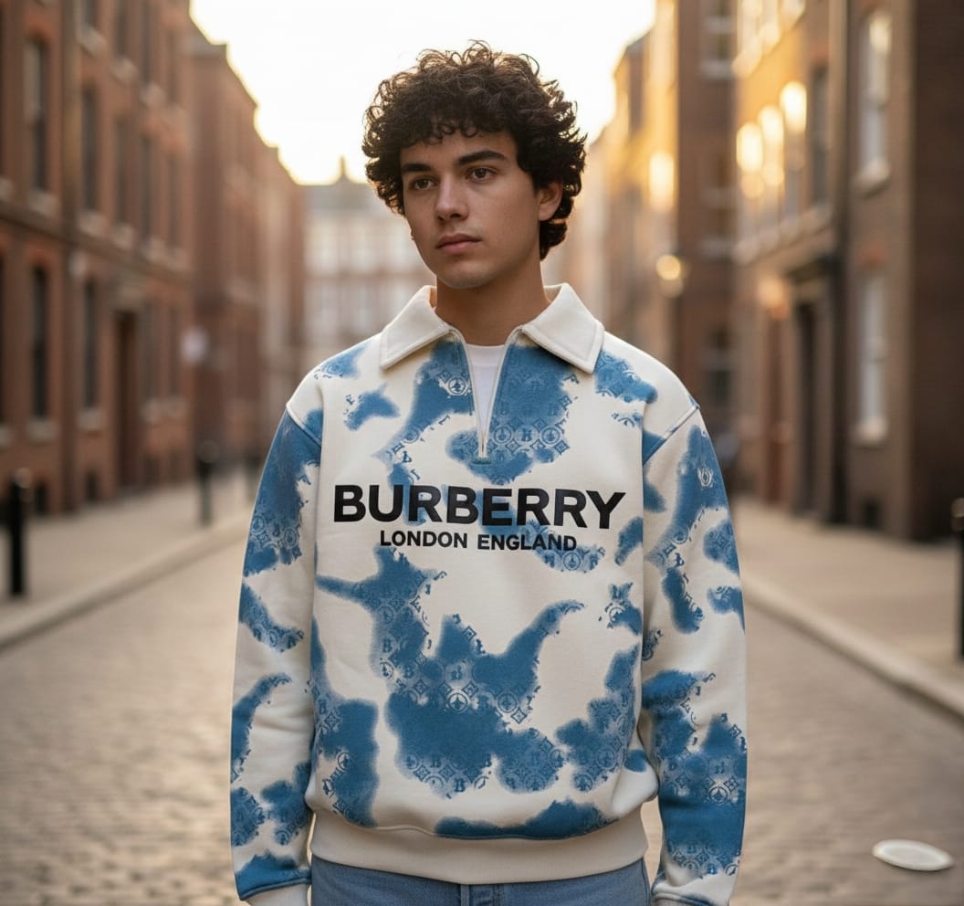 Thread Dori Cozy Fit Winter Hoodie – Blue & Cherry [BB-2]