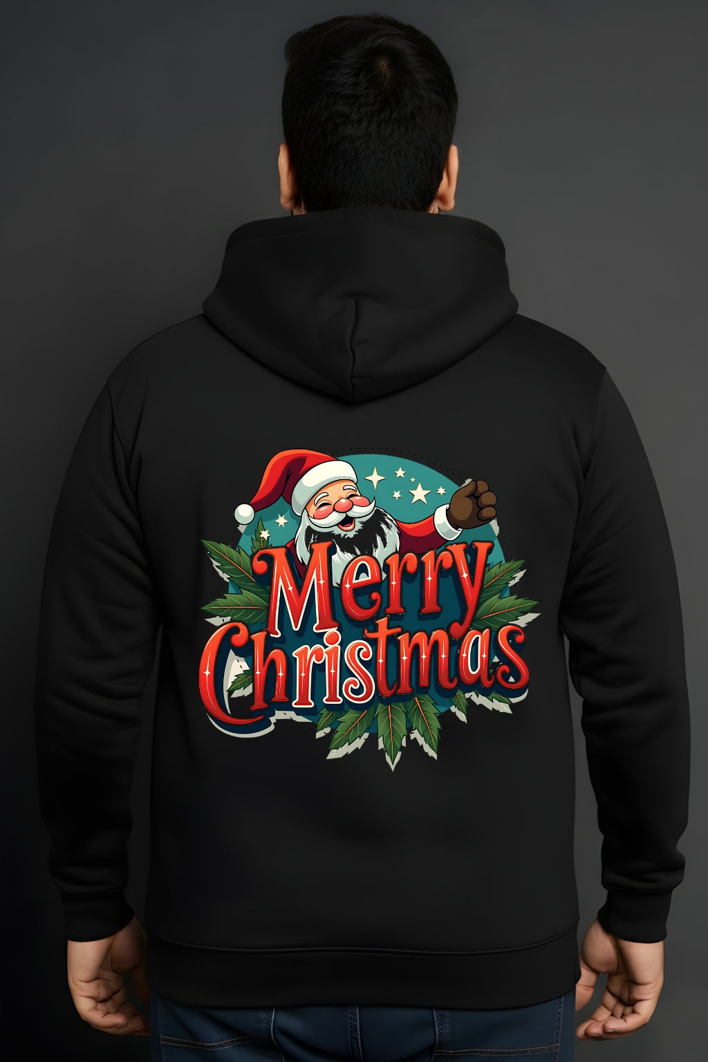 Santa & Merry Christmas Hoodie for Men
