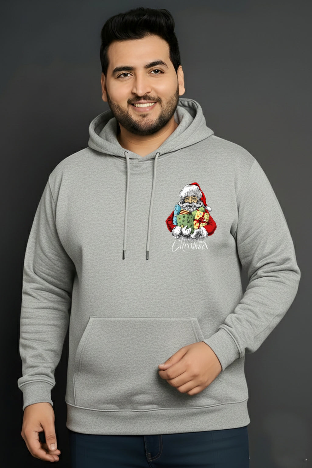 Santa & Merry Christmas Hoodie for Men