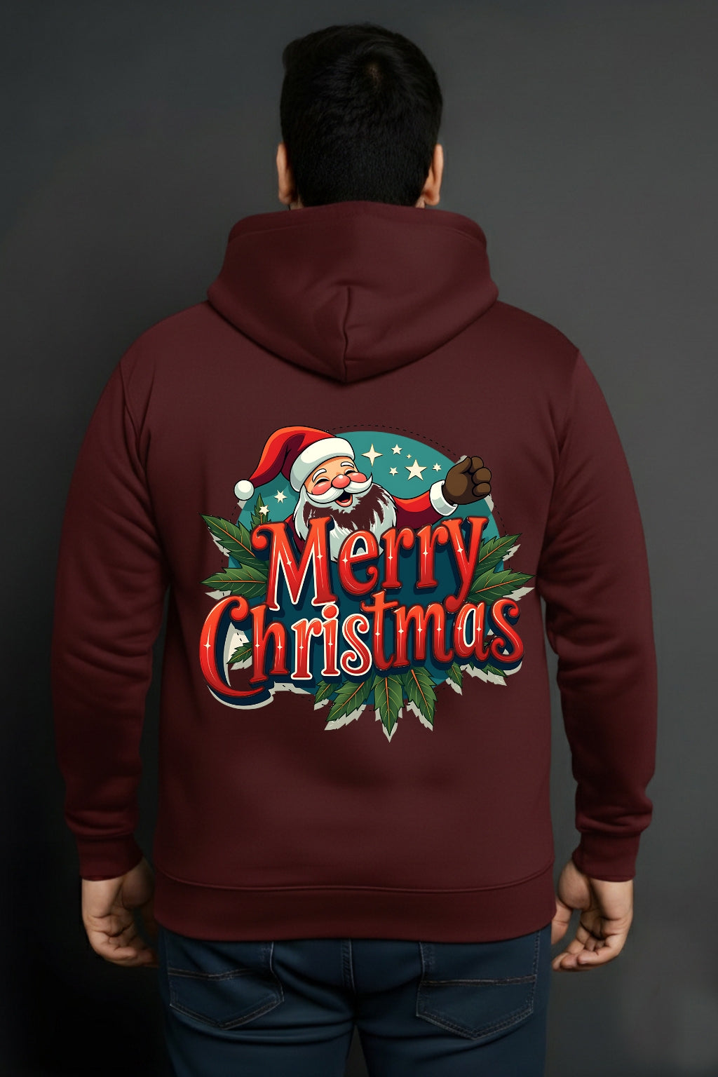 Santa & Merry Christmas Hoodie for Men