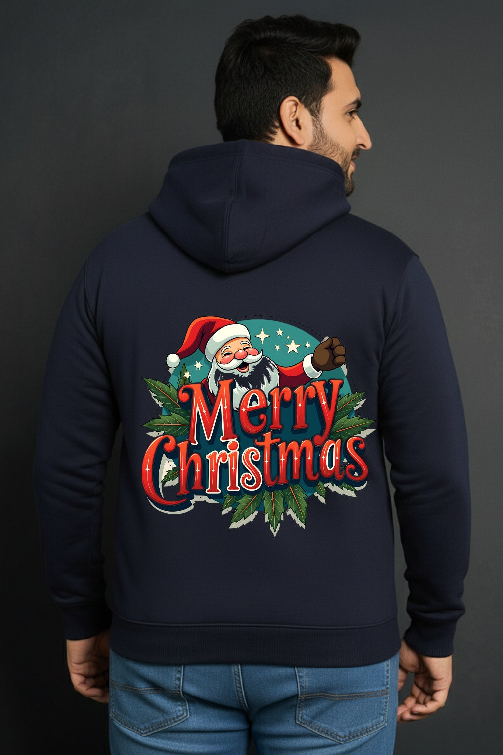 Santa & Merry Christmas Hoodie for Men
