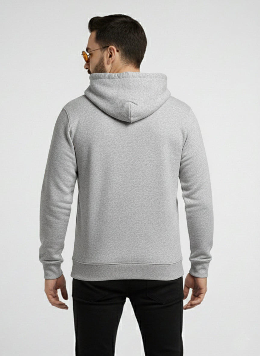 Men’s Regular Fit Cotton Hoodie |Soft Warm Casual Wear for Everyday Use Grey - Grey