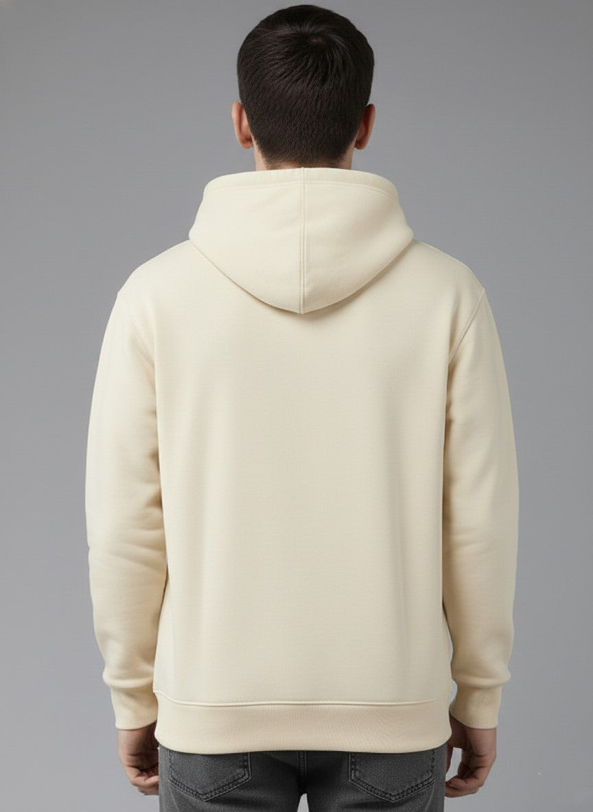 Men’s Regular Fit Cotton Hoodie |Soft Warm Casual Wear for Everyday Use Off-White - Offwhite