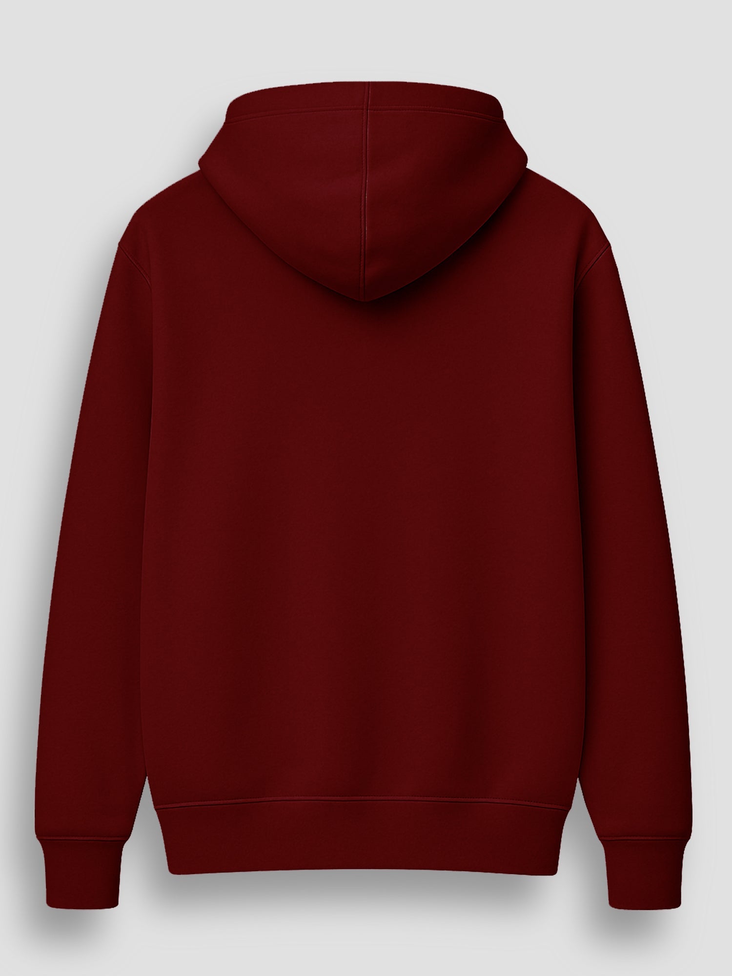 Men’s Premium Cotton Fleece Hoodie – Maroon & Black Combo